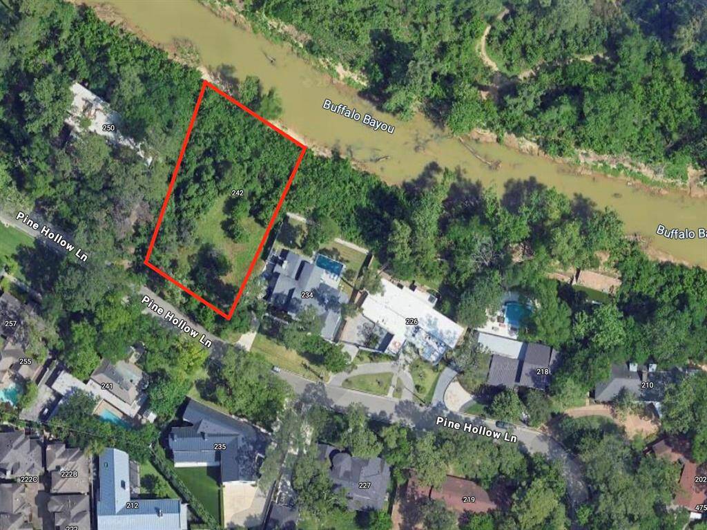 Arial view of lot