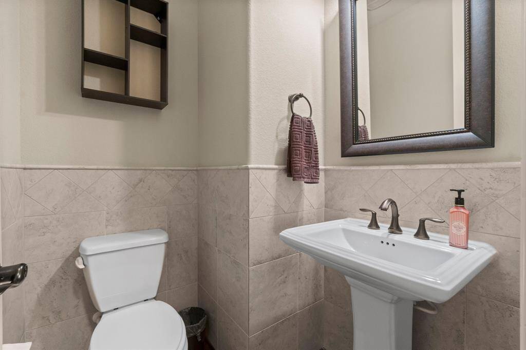 Half bath off entryway