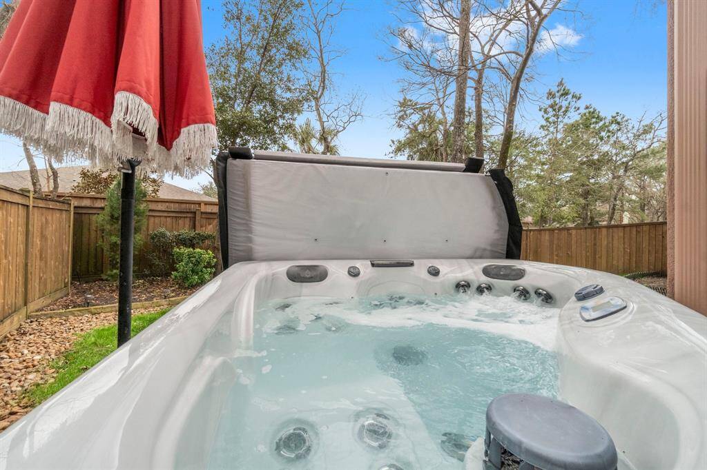 Hot tub for 'cold plunge' or soothing soaks, stays with the home