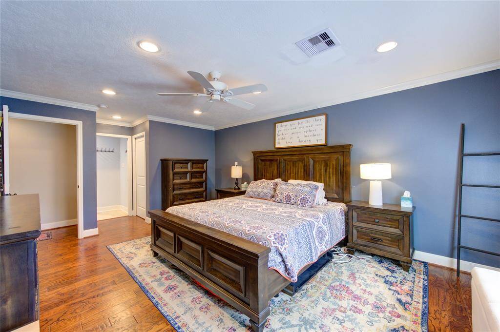 The primary bedroom features two walk-in closets!