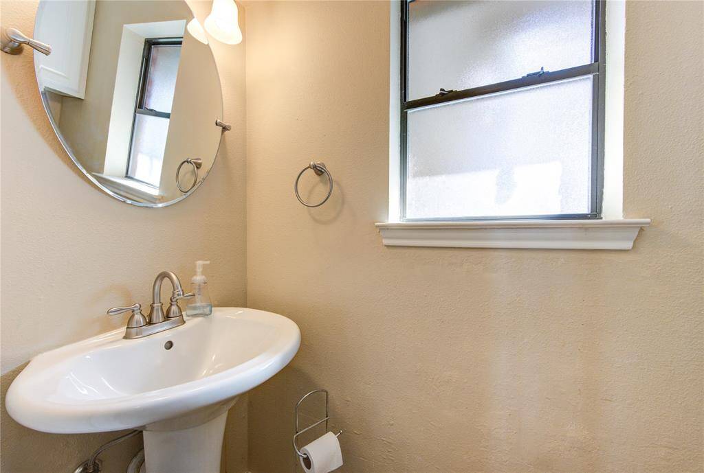 Half bath downstairs.