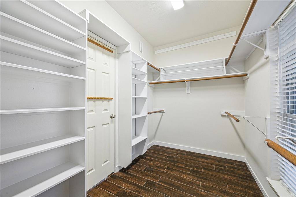 Oversized walk in closet in primary suite