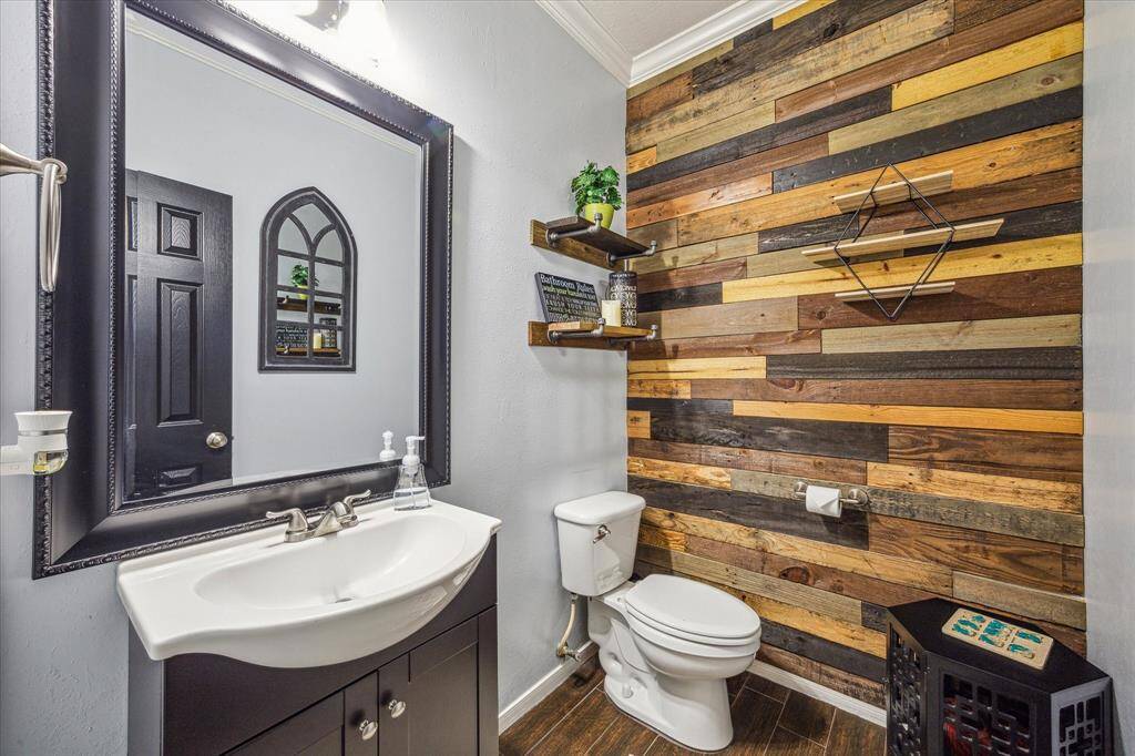 Half bath on the first floor