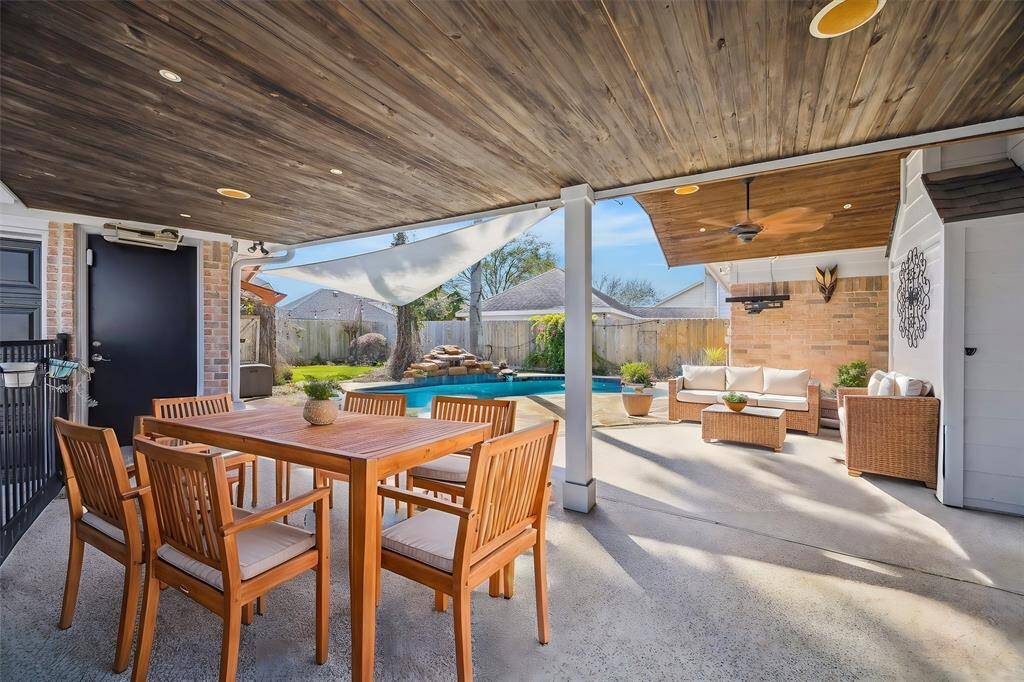 Backyard patio of your dreams. Virtually staged