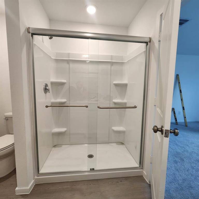 Shower door installed