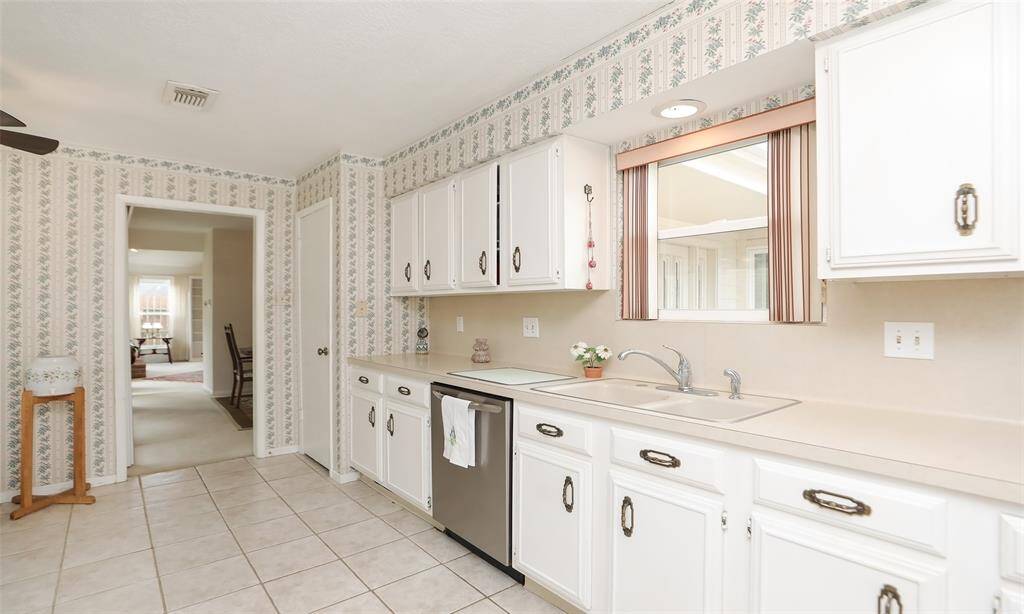Kitchen is right off the the dining room and is perfect for entertaining.