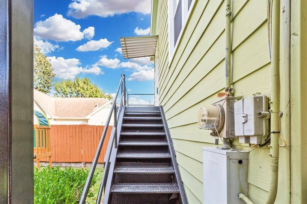 Staircase to up-level apt.