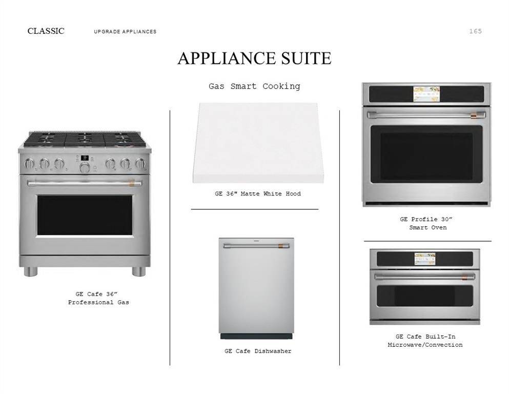 Classic Look Palette 6: Appliance Selection Sheet (*Artist rendering used for illustration purposes only.)