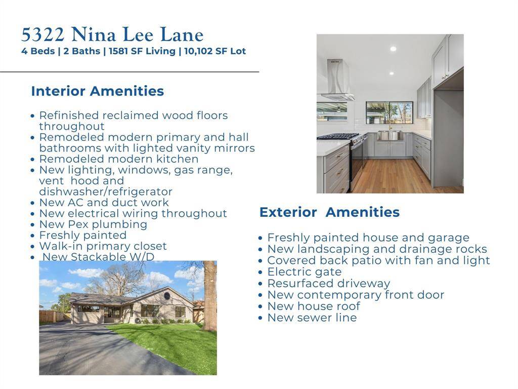 Nina Lee Amenities.