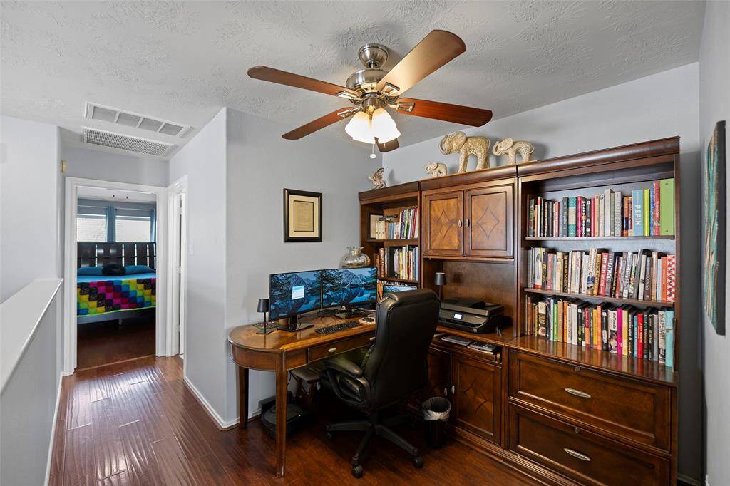 Charming upstairs office nook—perfect for productivity and focus.