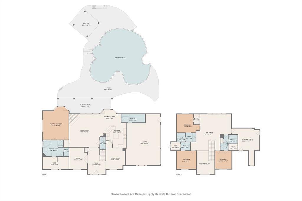Both levels side by side floor plans.