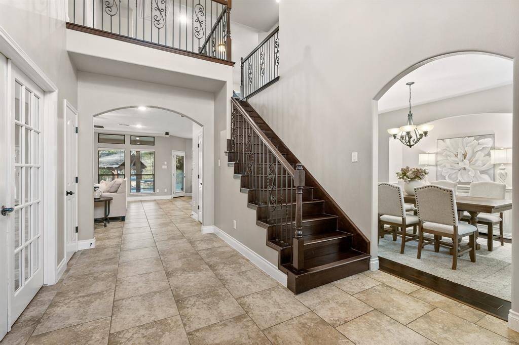 Entry as you walk inside the front door.