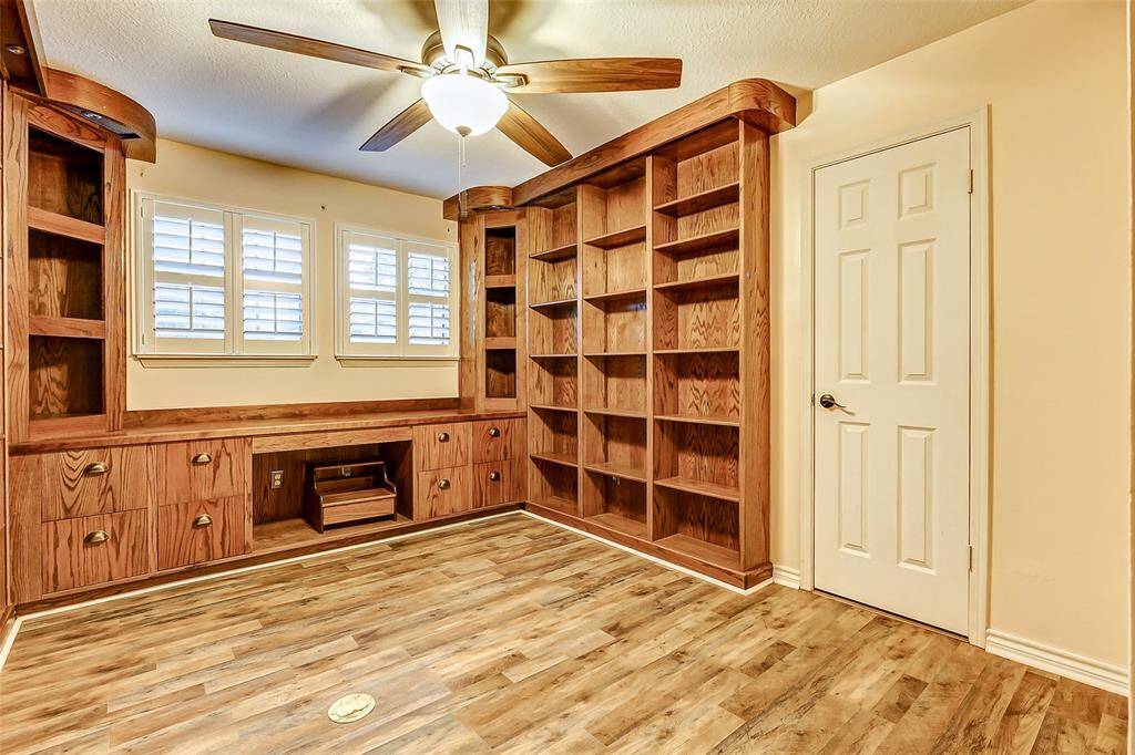 4th bedroom with custom built-ins