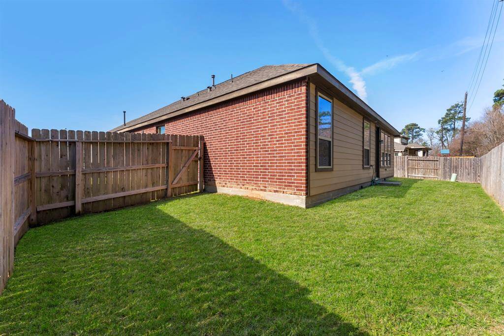The backyard is low maintenance!