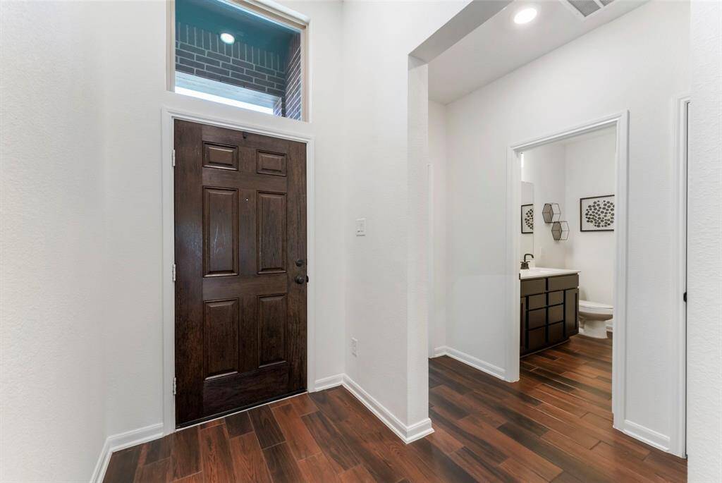 The clean lined architecture throughout the home adds a modern touch!