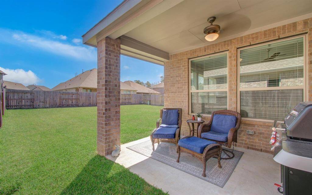 Lovely covered back patio