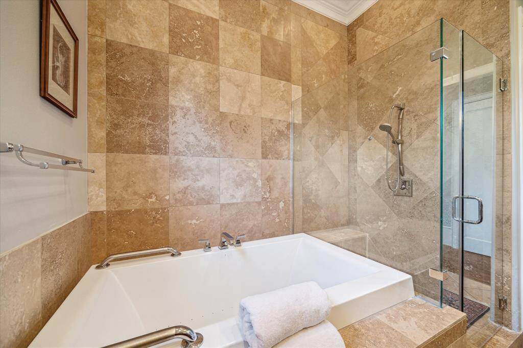 Primary Bath Soaking Tub with separate Walk-In Shower