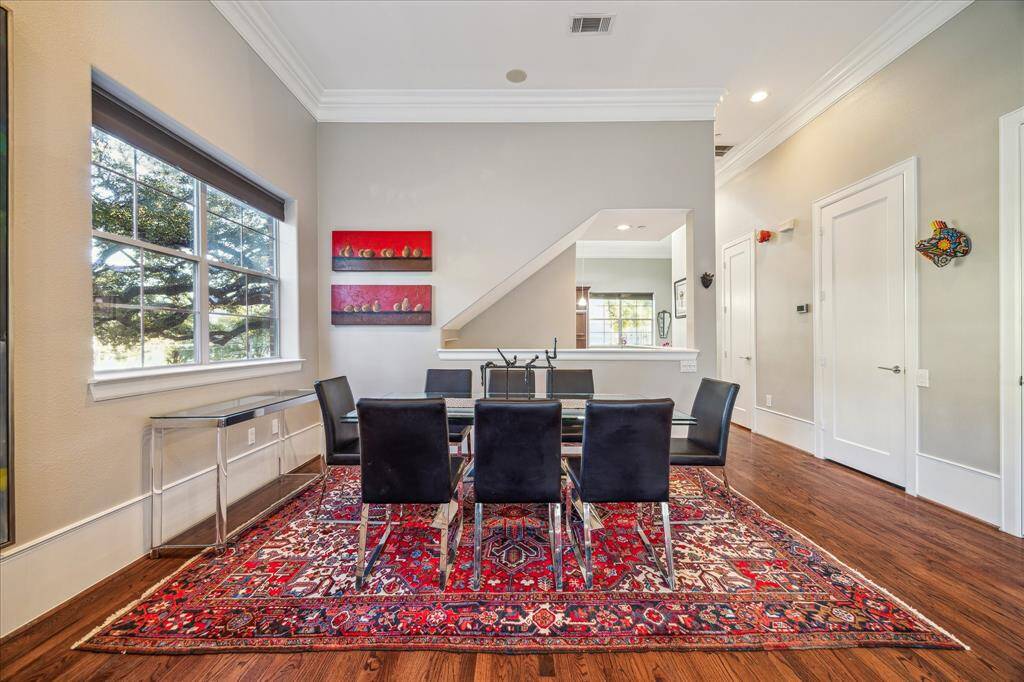 Dining Area- High ceilings wood floors