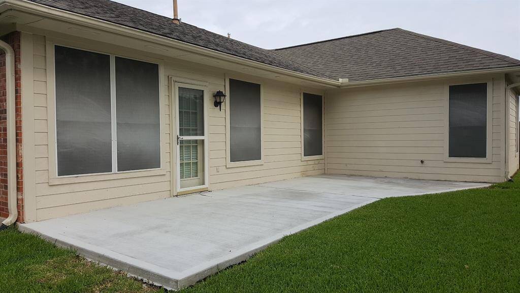 Backyard with slab