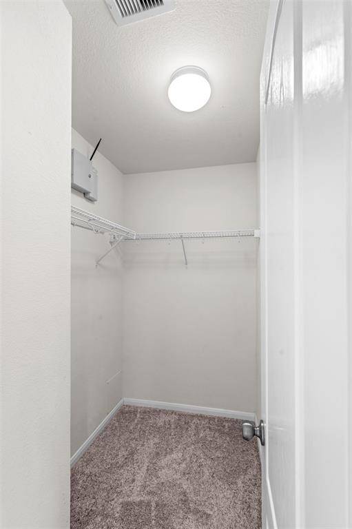 Primary spacious walk-in closet.