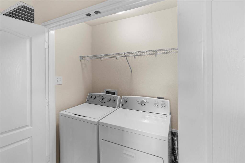 Washer and Dryer in unit.