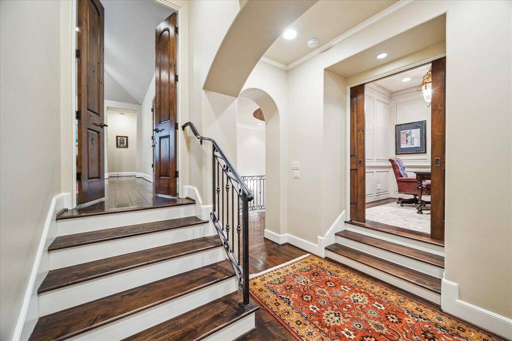 Double doors leading to gameroom and study.