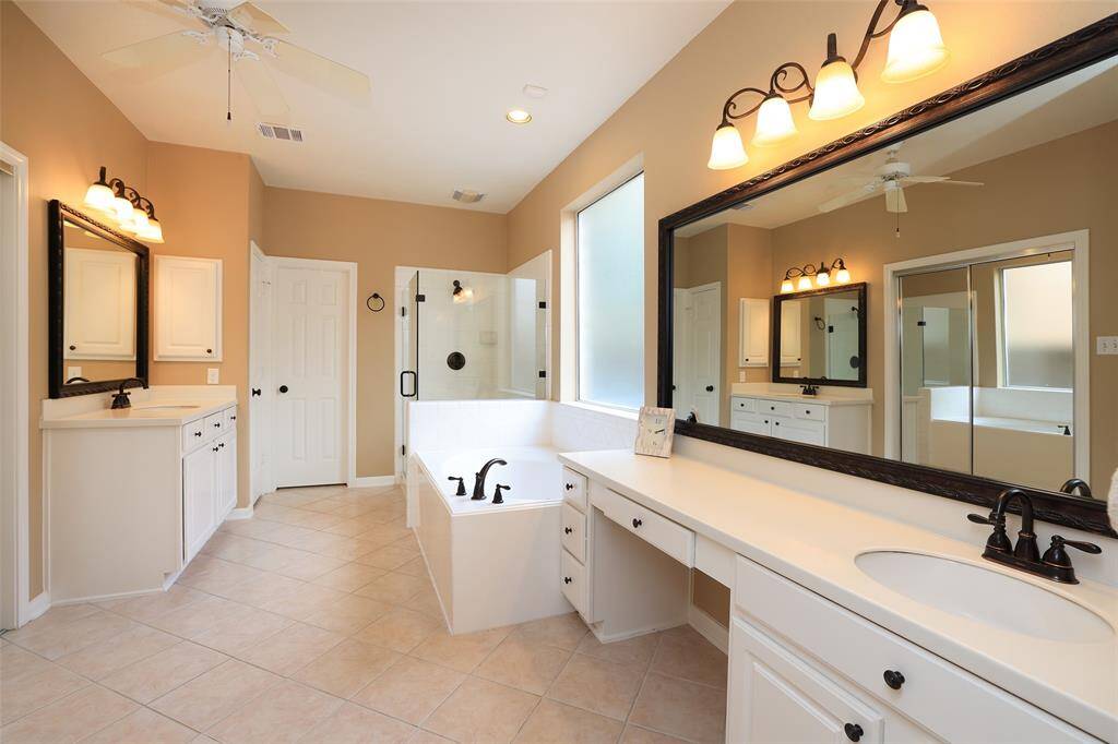Double access doors to primary bath.
