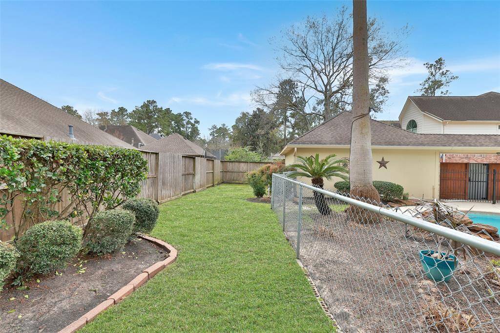 Flowering perennial plantings fully landscaped.