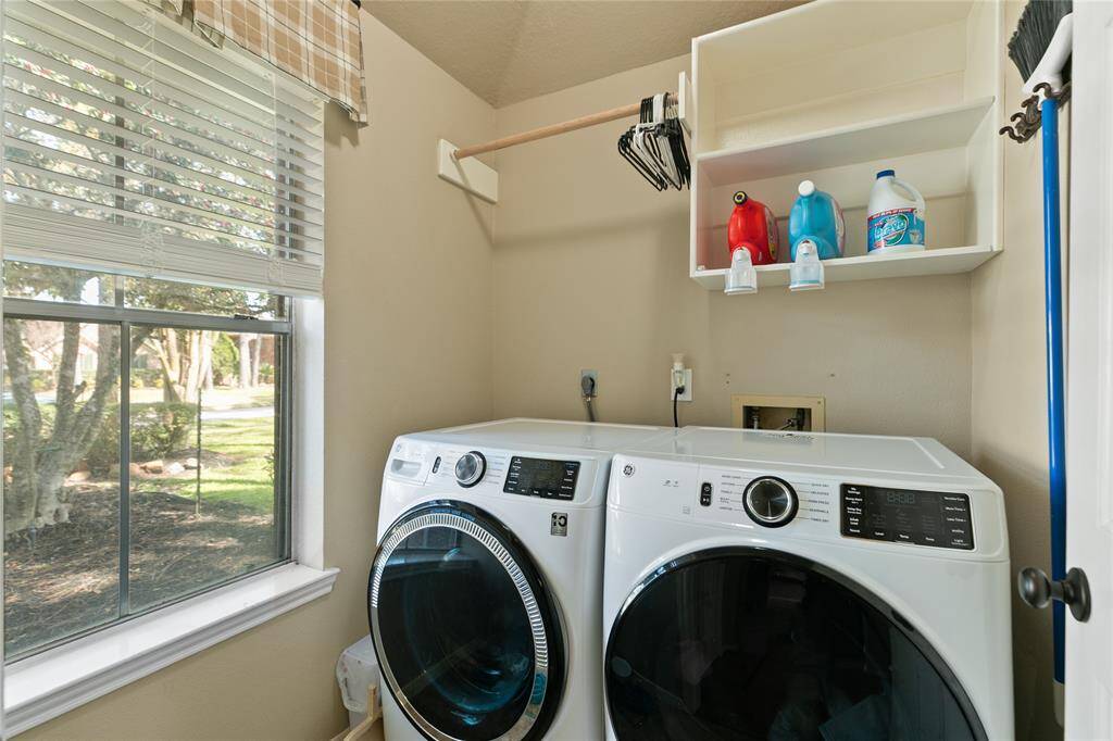 Laundry room with window