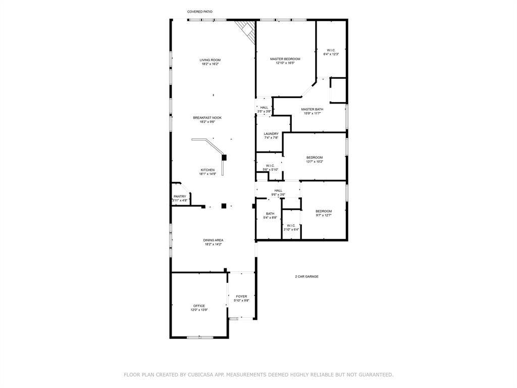 floor plan created by CubiCasa app measurements deemed reliable but not guaranteed