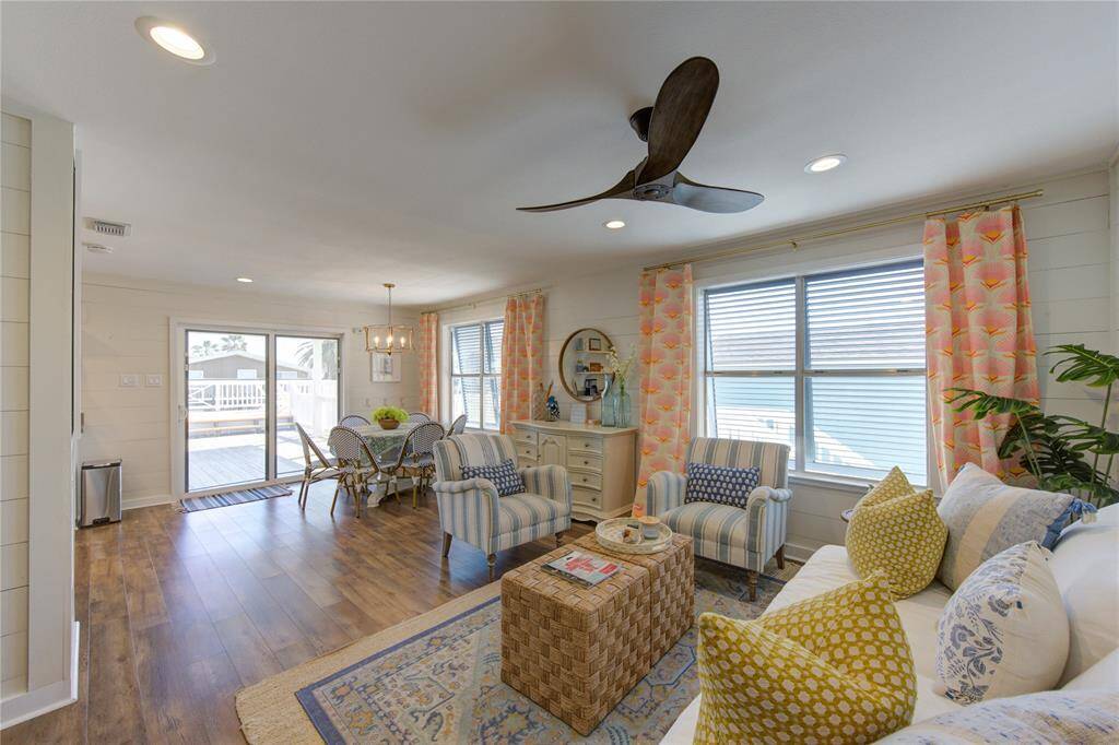 Living and dining room.