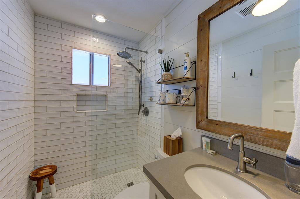 Updated bathroom with walk-in shower!