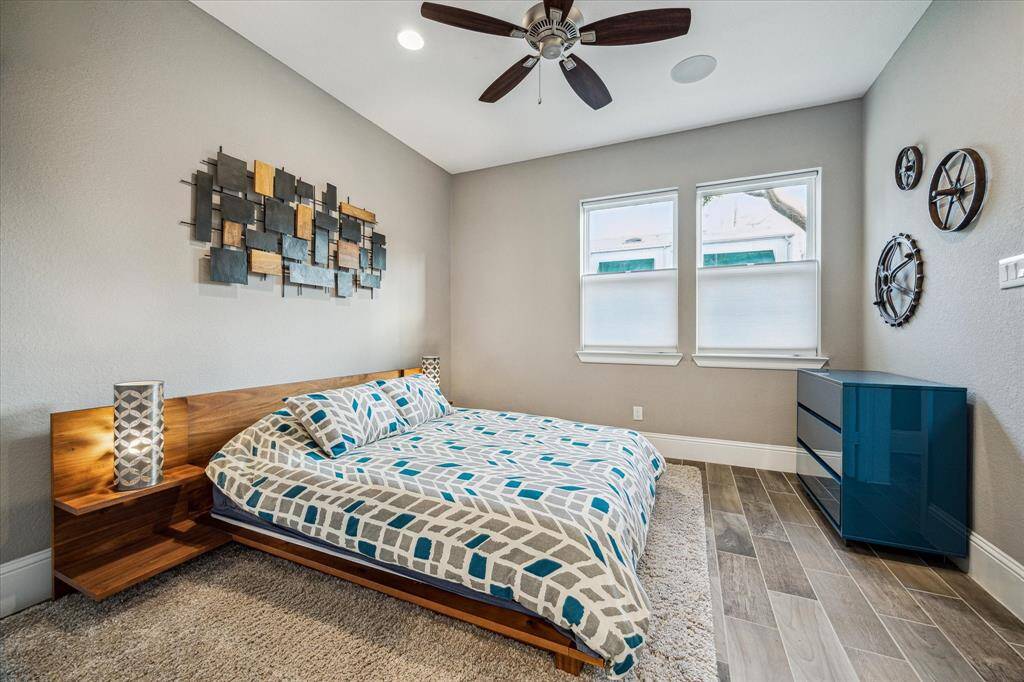 Spacious and bright fourth-floor bedroom with stylish features and elegant hardwoods.