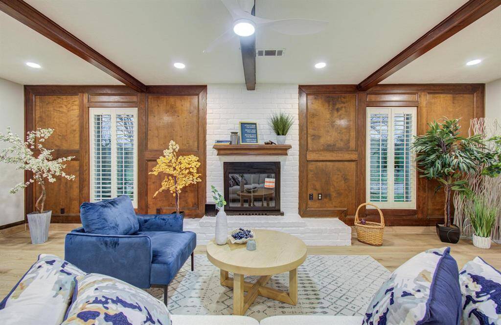 Get Cozy nex to this fireplace