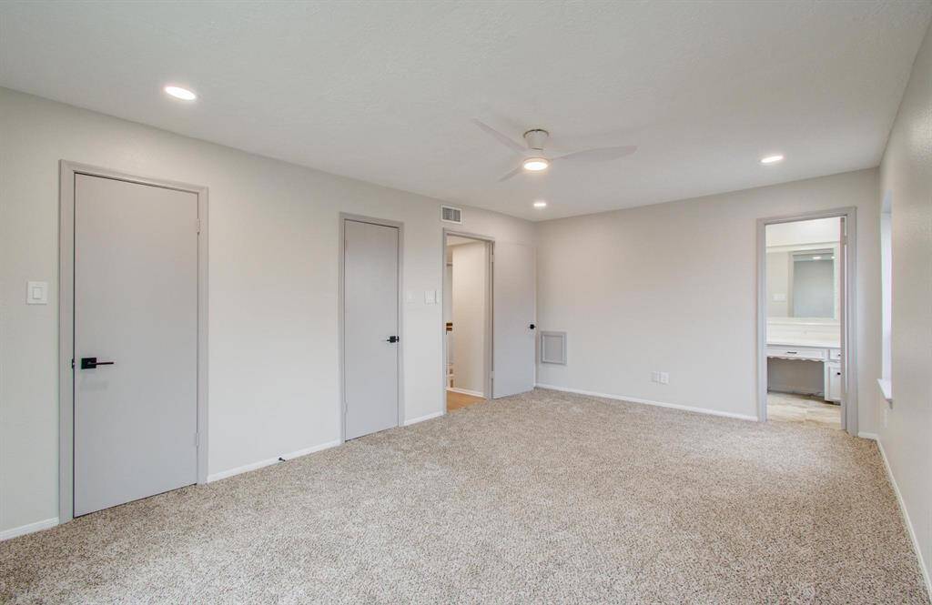 Master bedroom with 2 closets
