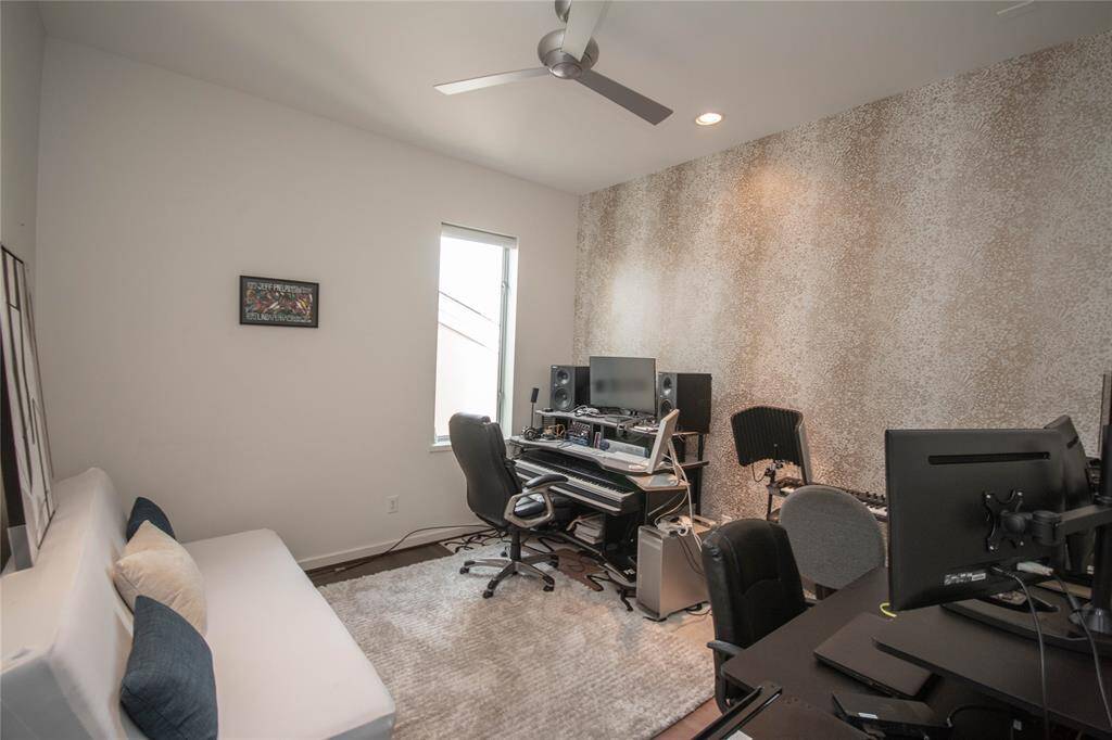 second bedroom being used as music room