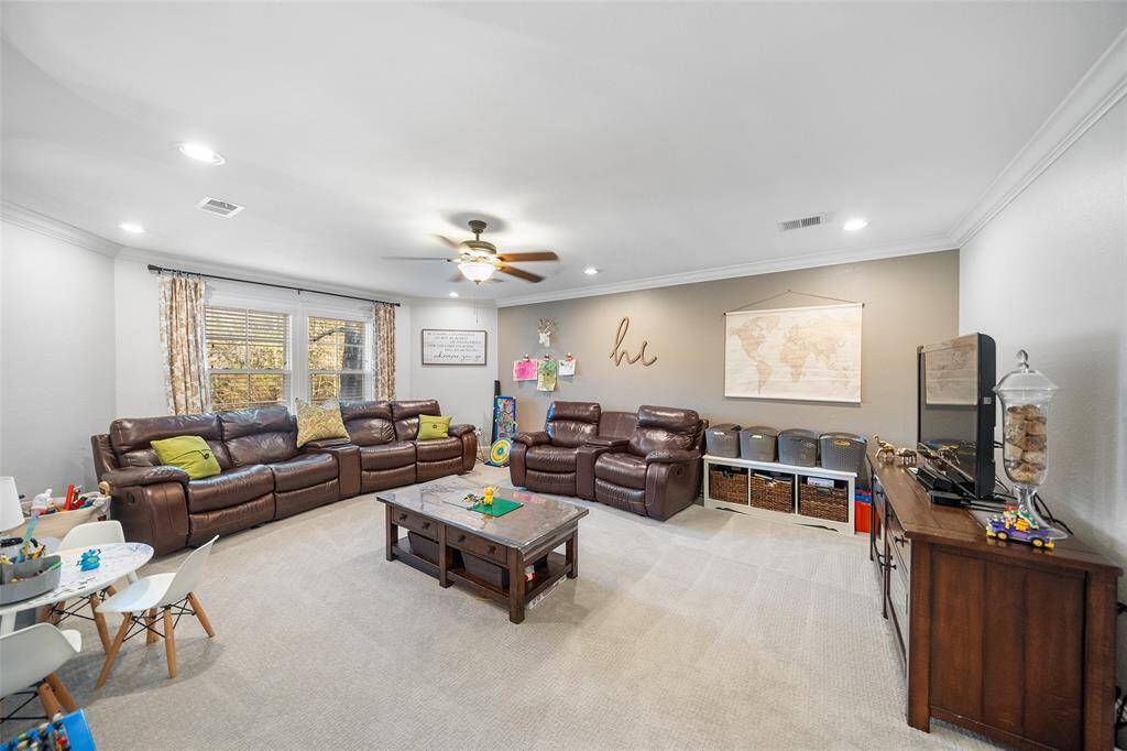 Perfect Gameroom and the location minimizes sound transfer downstairs.