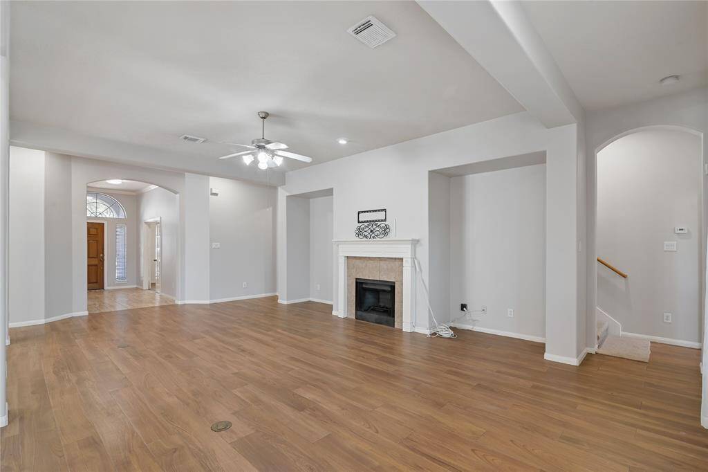 spacious family room