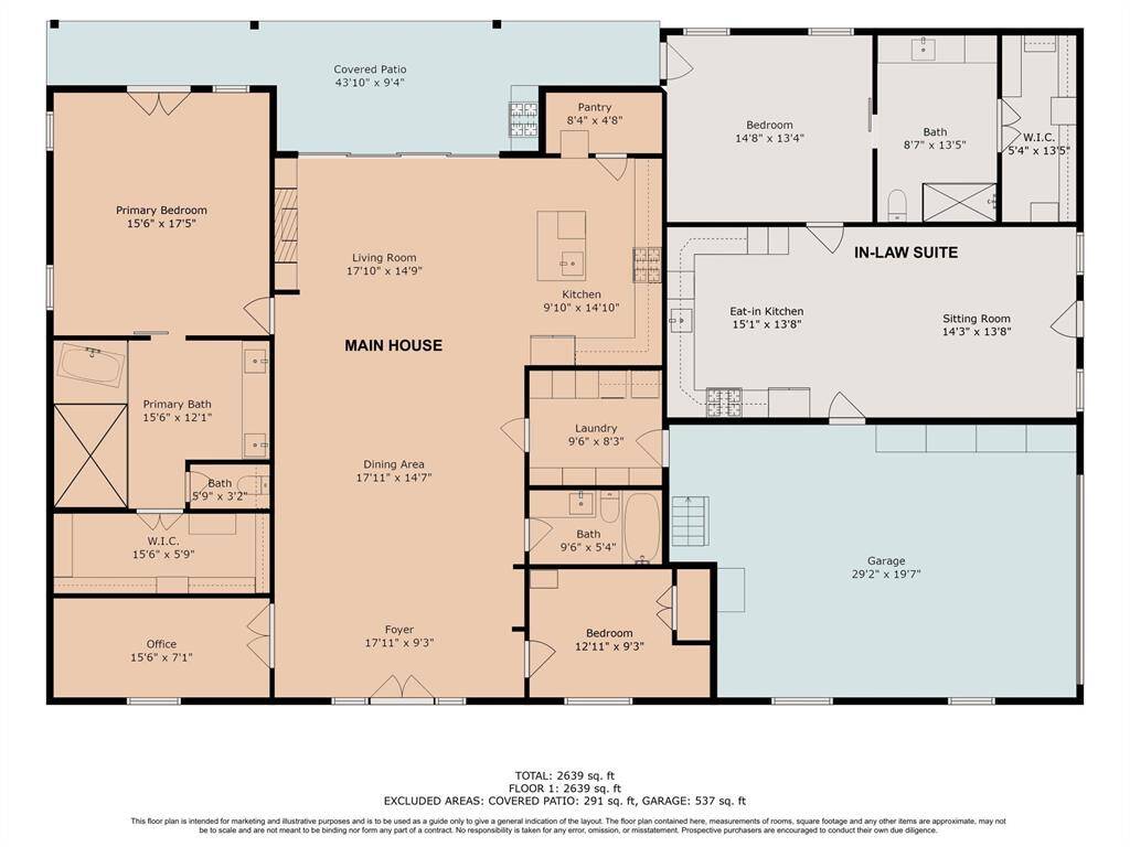 This lovely custom home includes a charming in-law suite, complete with its own full kitchen, living room area, bedroom and bathroom.
