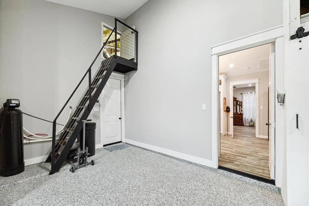 Hard-to-find attic storage with walk-up stairs. No more scary ladders!