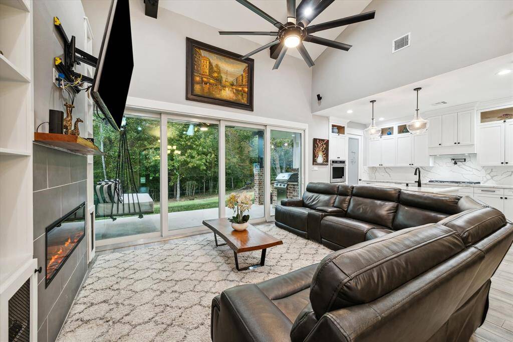The open concept floor plan affords everyone a place to gather and enjoy.