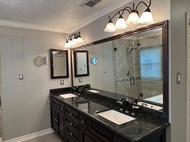 Elegantly updated master bathroom