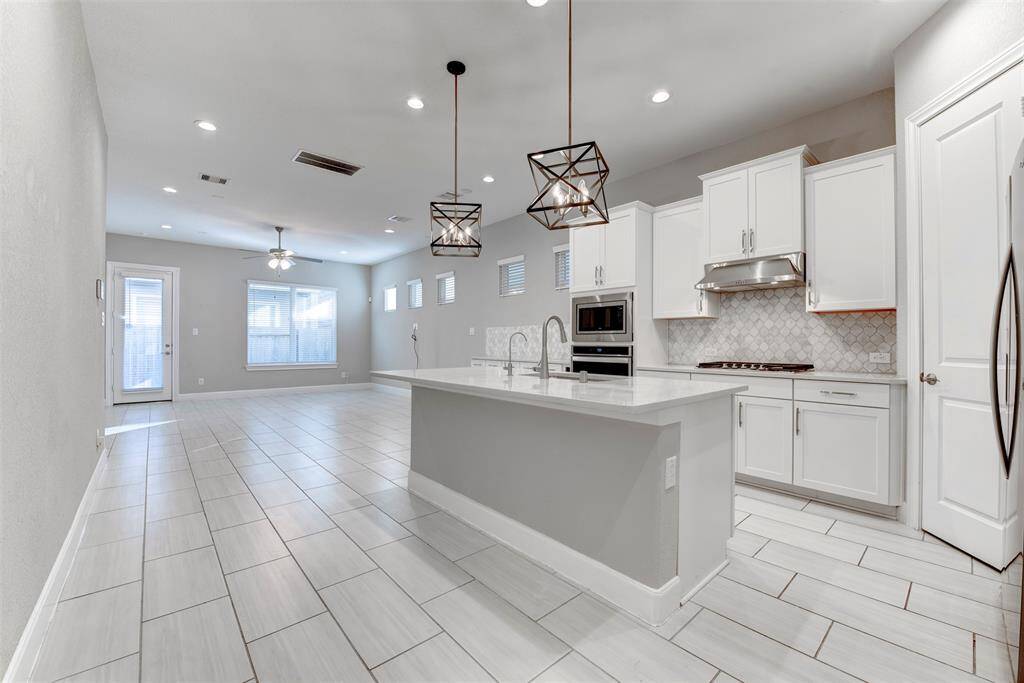 Kitchen open to Living Area