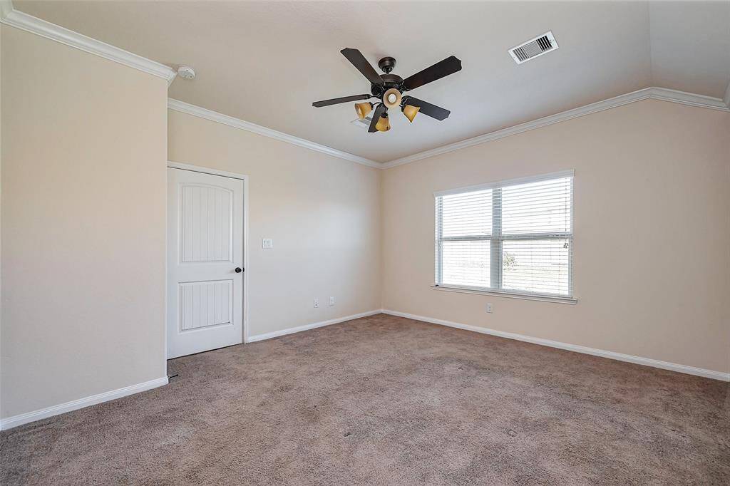 Huge window in master bedroom.