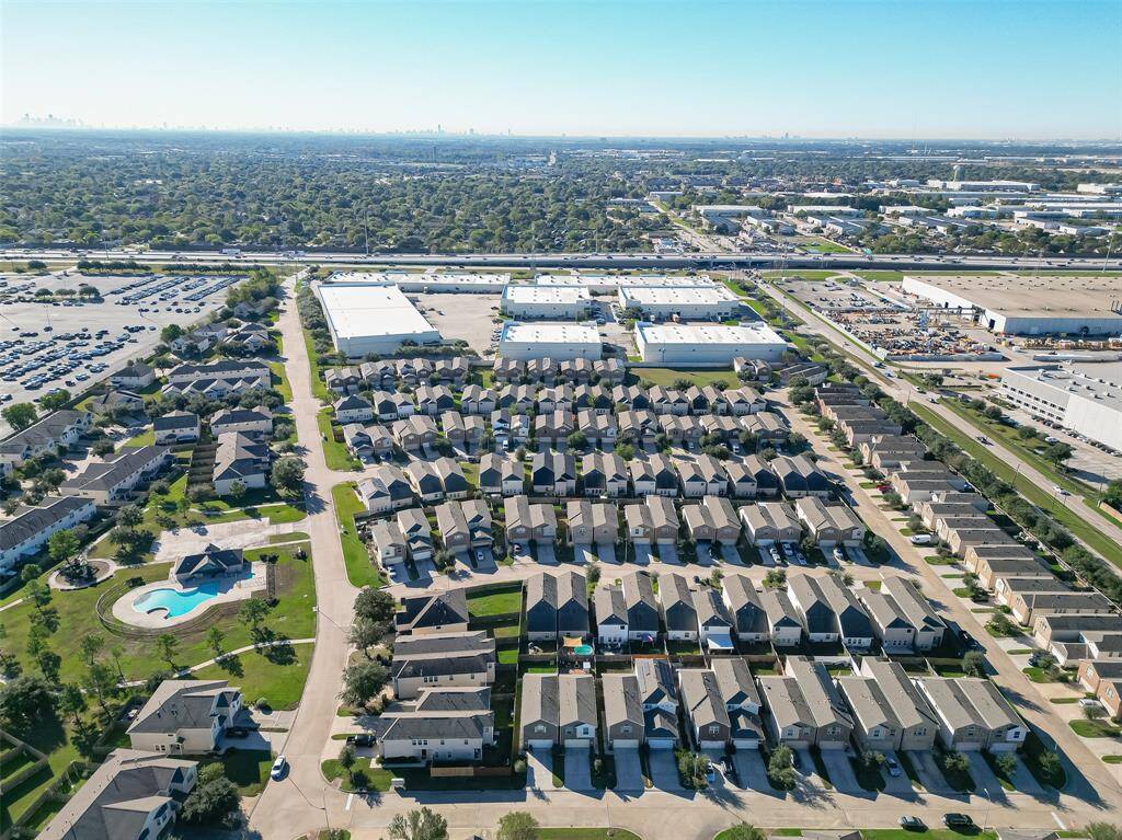ariel view of the neighborhood.