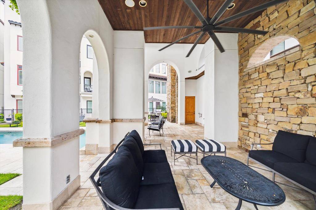 Sit poolside or in the shade.  The community area has two baths and a grill for neighborhood use.