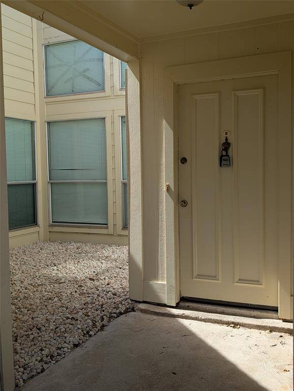 Here's a view showing the front door and the courtyard or atrium on your left.