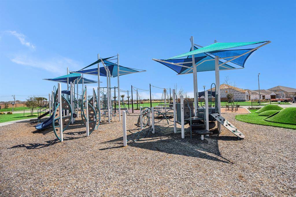 Community parks and playgrounds located walking distance away.
