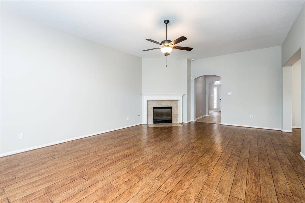 ...and a corner fireplace for cozy relaxing time.