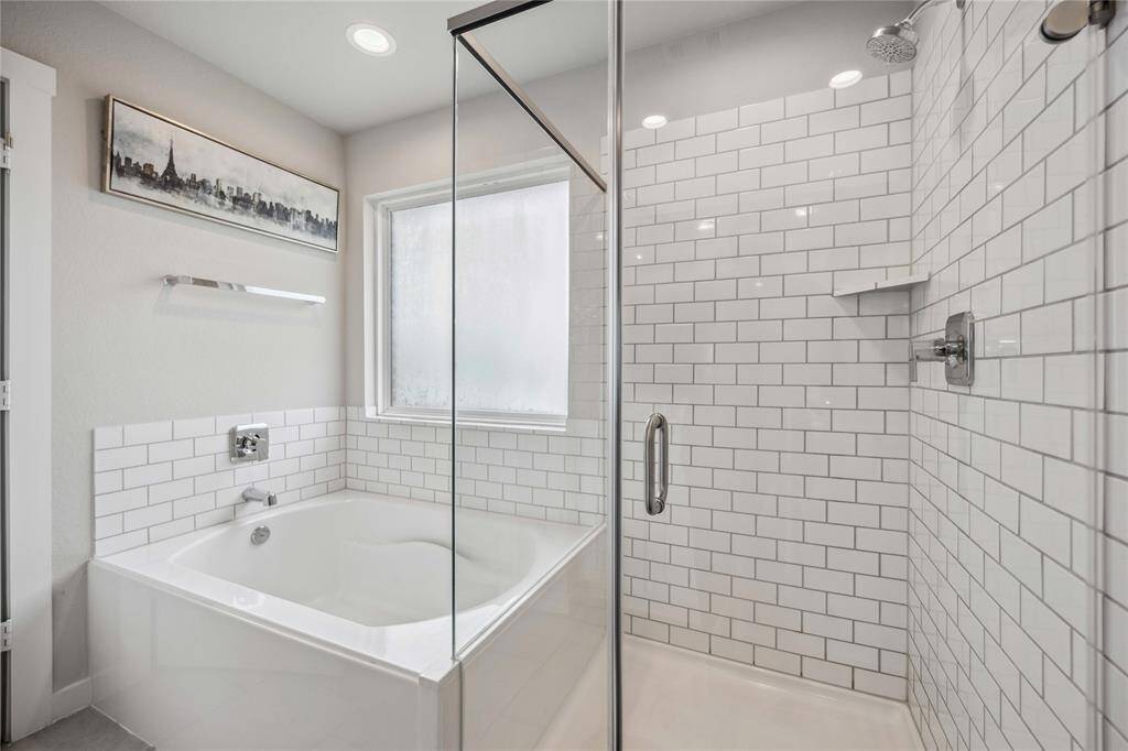 Gorgeous separate shower!